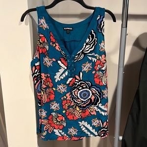 Womens floral print tank blouse